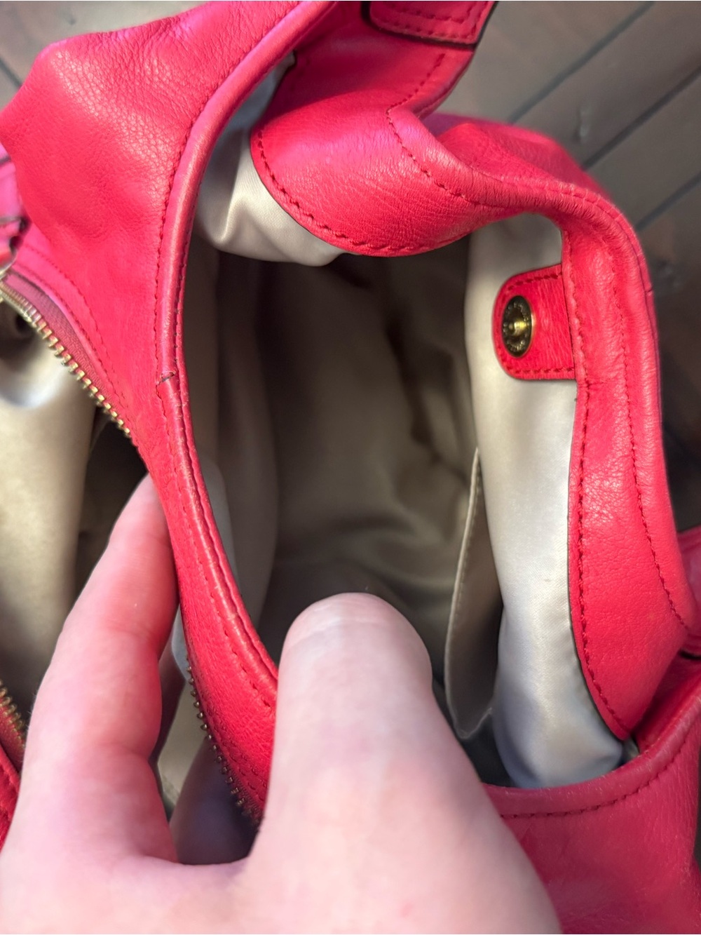 Coach Y2K/Hobo Madison Shoulder Bag Red USED - Picture 12 of 16